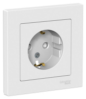 SE AtlasDesign Розетка с заземлением со шторками Лотос 16А в сборе