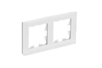 SE AtlasDesign Рамка 2-постовая Белый Nature Натуральное стекло
