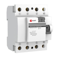 Устройство защитного отключения селективное 4P 80A/300mA электромеханическое EKF PROxima ВД-100