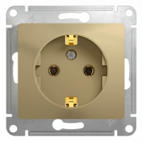 Розетка с заземлением Systeme Electric Glossa Титан