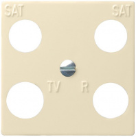 Накладка TV розетки Hirschmann Gira System-55 Кремовый глянец