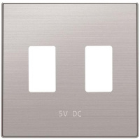 Накладка для механизма 2хUSB зарядного устройства ABB NIE Sky Нержавеющая сталь 8585.3 AI