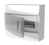 Бокс навесной Mistral41 12М прозрачная дверь (с клеммами) 292х257х120 белый