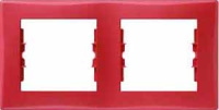 Рамка 2-постовая горизонтальная Schneider Electric Sedna Красный