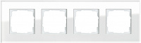 Рамка 4-постовая Gira Esprit Белое стекло
