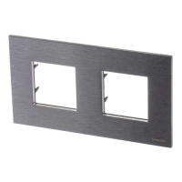 Рамка 2-постовая 2+2 мод ABB NIE Zenit Сталь N2272 OX