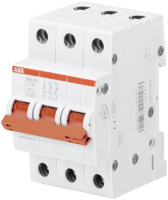 Рубильник модульный 3P 16A с красной ручкой ABB SHD203