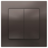Выключатель 2-клавишный сх.6 10AX в сборе Schneider Electric AtlasDesign Мокко