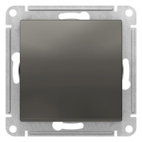 Кнопка нажимная сх.1 10AX механизм Schneider Electric AtlasDesign Сталь