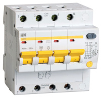 Дифференциальный автомат 4P 50A (C) 4,5kA тип AС 100mA IEK АД14