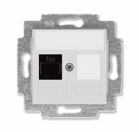 Розетка информационная RJ45 категория 5e и заглушка серый ABB Levit