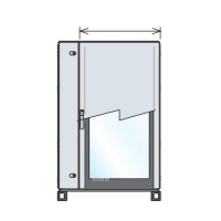 Дверь/створка со стеклом для для двухдверного исполнения 2200x800мм ABB IS2