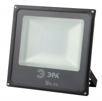 Прожектор светодиодный 295х300х62мм 50Вт IP65 2700/3000К Черный Эра Стандарт