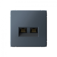 ARTGALLERY РОЗЕТКА двойная компьютерная RJ45+RJ45, кат.6А, механизм, ГРИФЕЛЬ