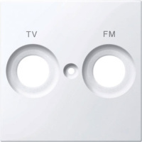 Накладка розетки TV-FM с маркировкой Merten System M Активный Белый
