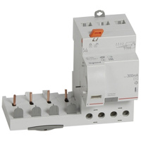 Дифференциальный блок DX3 - тип AC - 300 мА - 4П - 400 В~ - 40 А - 3 модуля Legrand