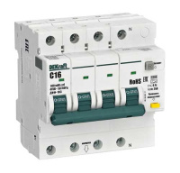 DEKraft ДИФ-103 Дифавтомат 3P+N 16А 100мА AC C 6кА