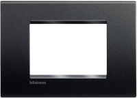 Рамка прямоугольная 3 мод Bticino Living Light Антрацит