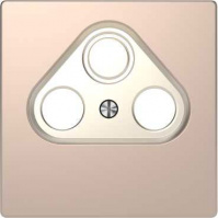 Накладка TV розетки 2/3 отверстия Merten D-Life Шампань