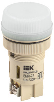 Лампа ENR-22 сигнальная d22мм белый неон/240В цилиндр IEK