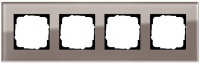 Рамка 4-постовая Gira Esprit Дымчатое стекло