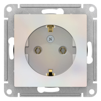 Розетка с заземлением 16A механизм Schneider Electric AtlasDesign Жемчуг