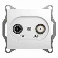 Розетка TV-SAT оконечная 1dB Systeme Electric Glossa Белый