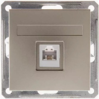 Розетка компьютерная 1-ая RJ45 кат.5e Wessen 59 Шампань