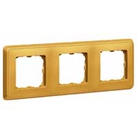 Рамка 3-постовая Legrand Cariva Матовое золото