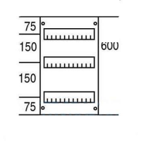 Пластрон с прорезями DIN150мм 450х250мм, 3ряда ABB