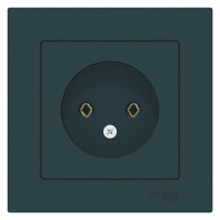 Розетка без заземления 16A в сборе Schneider Electric AtlasDesign Изумруд