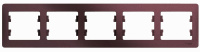 Рамка 5-постовая горизонтальная Systeme Electric Glossa Баклажановый