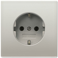 Механизм Розетка Schuko с заземлением 16A 250V Jung Сталь