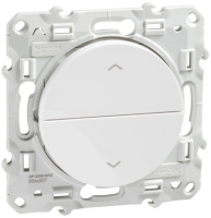 Выключатель жалюзийный 2-кнопочный 3-позиционный 6A (схема 1A) Schneider Electric Odace Белый
