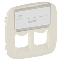 Накладка розетки телефонной/комп 2-ой RJ11/RJ45 с полем для надписи Legrand Valena Allure Слоновая кость