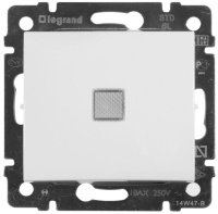 Переключатель 1-клавишный на 2 направления с подсветкой 10A Legrand Valena Белый