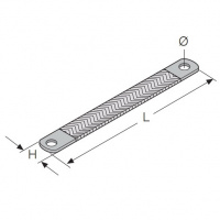 Шина заземления гибкая 25мм d9-22x200 ABB IS2