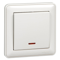 W59 1-клавишный Выключатель с подсв. 10АХ, в сборе, белый Schneider Electric