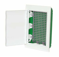 Systeme Electric City9 Box IT Корпус встраиваемый с белой дв. 3ряд/36мод 2 розетки