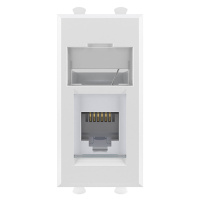 Телефонная розетка RJ-12 модульная, "Avanti", "Белое облако", 1 модуль DKC