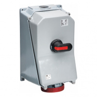 Розетка металл. с выключателем и механической блокировкой 4125MM6, 125A, 3P+N+E, IP44, 6ч ABB