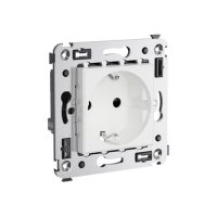 Розетка в стену, 2P+E, с з/ш, "Avanti", "Белое облако" DKC