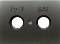 Накладка розетки TV-R/SAT ABB NIE Olas Перламутровый металлик