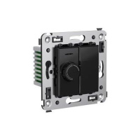 Диммер поворотный в стену, "Avanti", "Черный квадрат" DKC