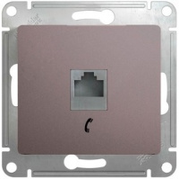 Розетка телефонная RJ11 механизм Systeme Electric Glossa Платина