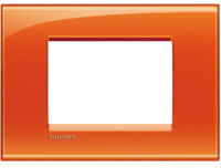 Рамка прямоугольная 3 мод Bticino Living Light Оранжевый