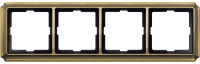 Рамка 4-постовая Merten Antique Античная латунь