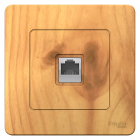 Розетка компьютерная скрытой установки RJ45 кат.5E Systeme Electric Blanca Ясень