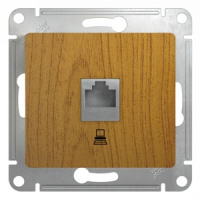 Розетка компьютерная RJ45 кат.5e Systeme Electric Glossa Дуб