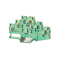 Клемма заземления трехуровневая, зажим push-in, 6 точек подключения, 2.5 кв.мм DKC